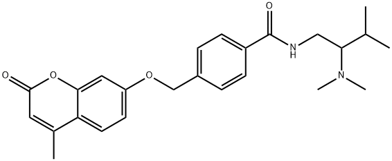 N-[2-(二甲基氨基)-3-甲基丁基]-4-[[(4-甲基-2-氧代-2H-1-苯并吡喃-7-基)氧基]甲基]苯甲酰胺